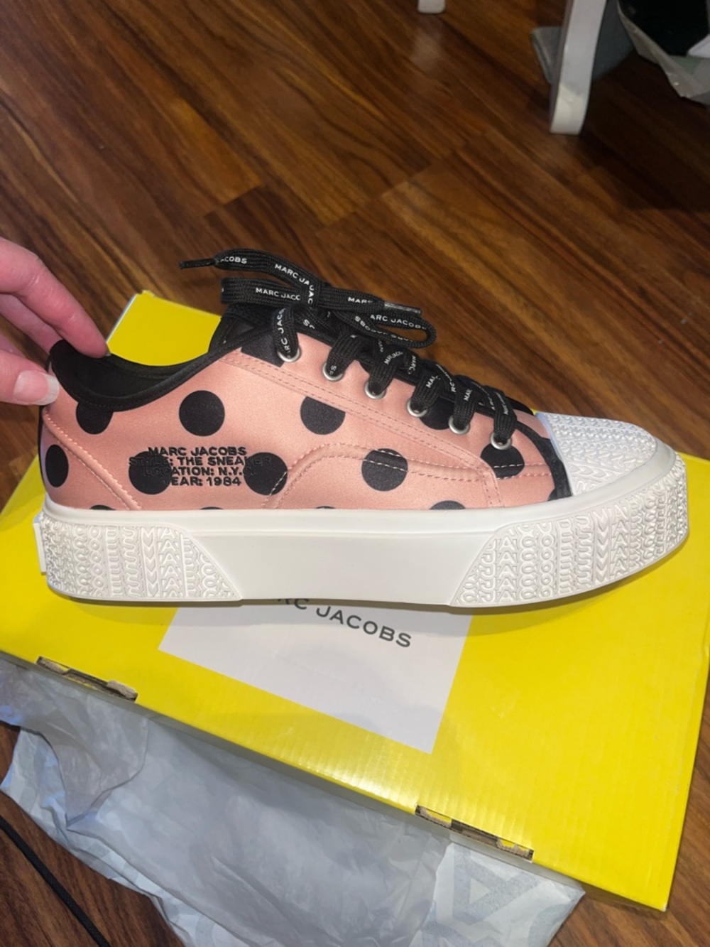 Marc Jacobs  Black Polka Dot Platform Sneaker.